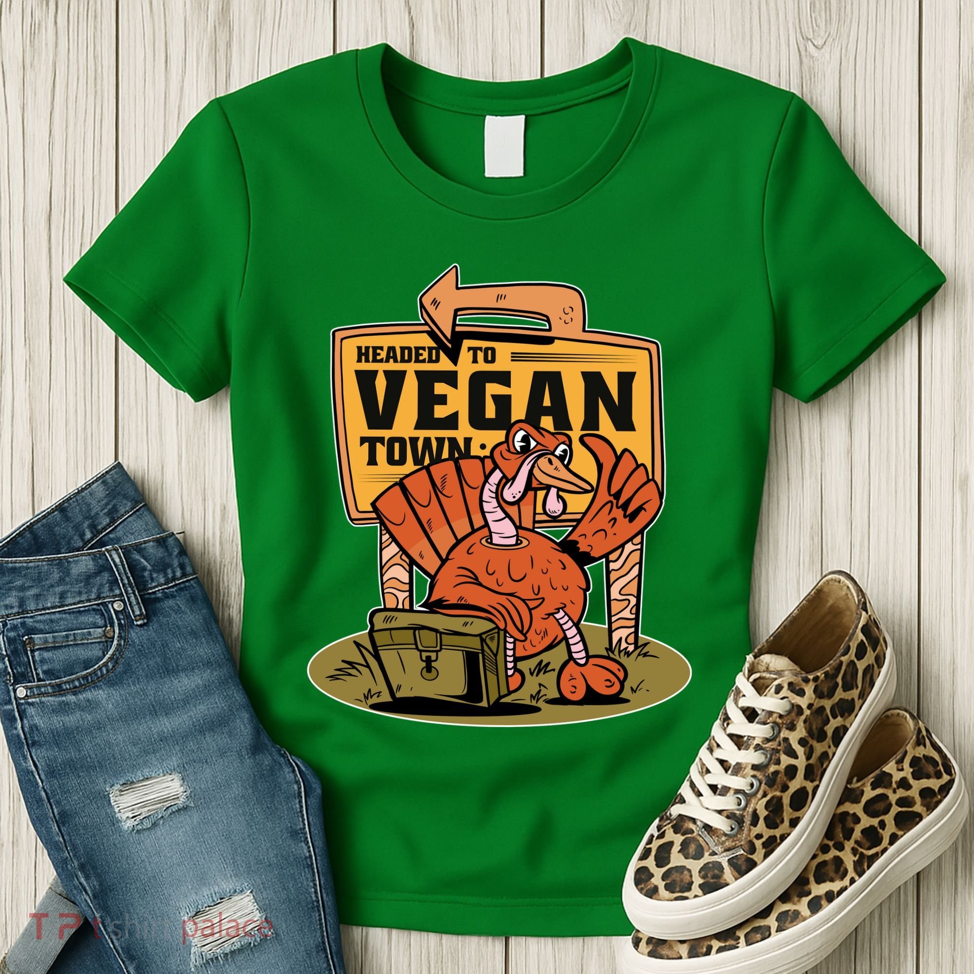 Headed To Vegan Town Chicken Women's T-Shirt