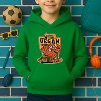Headed To Vegan Town Chicken Kids Hoodie thumb 2