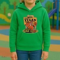 Headed To Vegan Town Chicken Kids Hoodie thumb 3