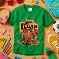 Headed To Vegan Town Chicken Kids T-Shirt thumb 3