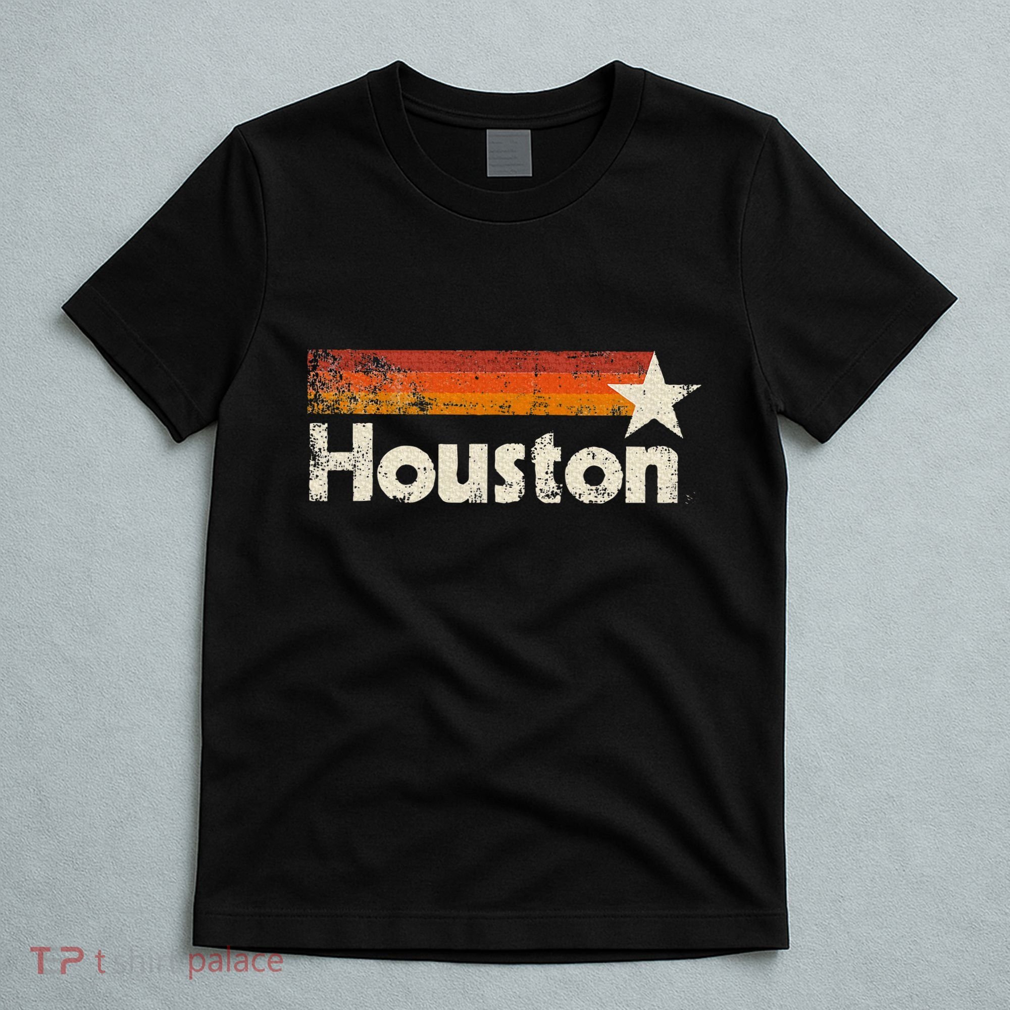 Houston Texas Vintage Houston Stripes Strong Old 70s 80s 90s T-Shirt