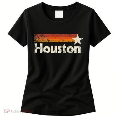 Houston Texas Vintage Houston Stripes Strong Old 70s 80s 90s Women's T-Shirt