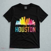 Houston Texas Watercolor Skyline Home State Souvenir Gift T-Shirt thumb 5