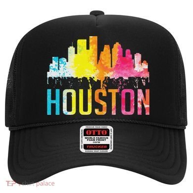 Houston Texas Watercolor Skyline Home State Souvenir Gift Hat