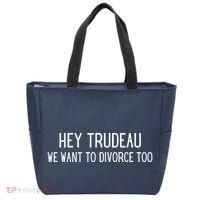 Hey Trudeau We Want To Divorce Too Tote Bag thumb 0