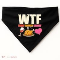 Holiday Time WTF Wine Turkey Family USA-Made Doggie Bandana thumb 0