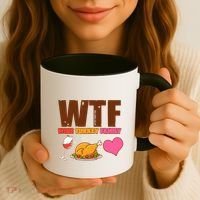 Holiday Time WTF Wine Turkey Family Coffee Mug thumb 3