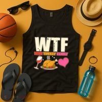 Holiday Time WTF Wine Turkey Family Tank Top thumb 4