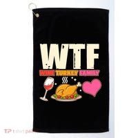 Holiday Time WTF Wine Turkey Family Golf Towel thumb 0