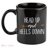 Head Up And Heels Down Shirts Horse Lovers 11oz C Handle Ceramic Mug thumb 2