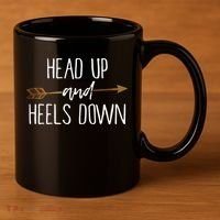 Head Up And Heels Down Shirts Horse Lovers 11oz C Handle Ceramic Mug thumb 3