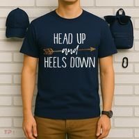 Head Up And Heels Down Shirts Horse Lovers T-Shirt thumb 6
