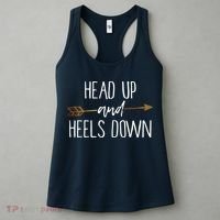 Head Up And Heels Down Shirts Horse Lovers Women's Tank Top thumb 3