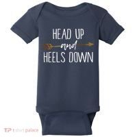 Head Up And Heels Down Shirts Horse Lovers Baby Bodysuit thumb 0