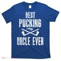Hockey Uncle Best Pucking Uncle Ever Hockey Fan Cool Gift T-Shirt thumb 0