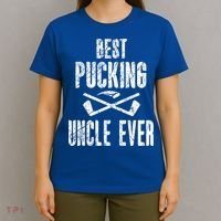 Hockey Uncle Best Pucking Uncle Ever Hockey Fan Cool Gift T-Shirt thumb 4