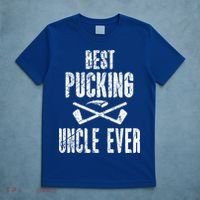 Hockey Uncle Best Pucking Uncle Ever Hockey Fan Cool Gift T-Shirt thumb 5