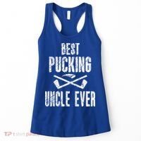 Hockey Uncle Best Pucking Uncle Ever Hockey Fan Cool Gift Women's Tank Top thumb 0