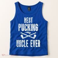 Hockey Uncle Best Pucking Uncle Ever Hockey Fan Cool Gift Tank Top thumb 2