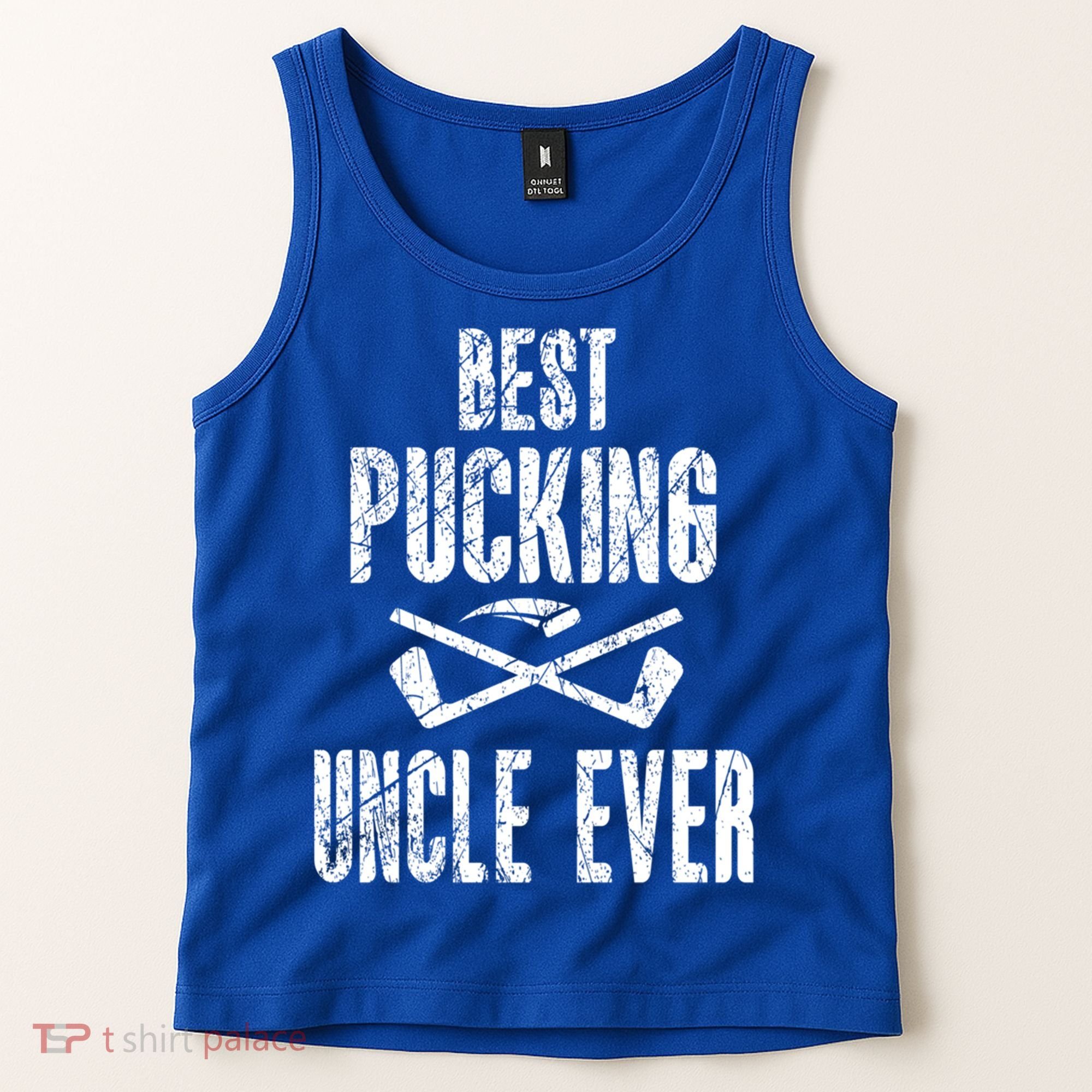 Hockey Uncle Best Pucking Uncle Ever Hockey Fan Cool Gift Tank Top