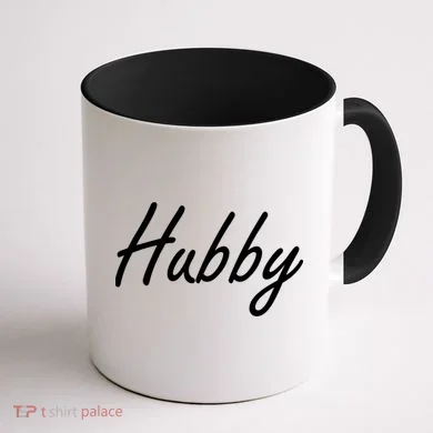 Hubby Funny Couples Coffee Mug back