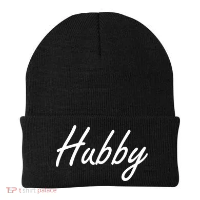 Hubby Funny Couples Beanie
