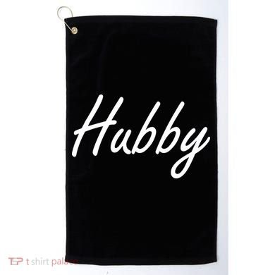 Hubby Funny Couples Golf Towel