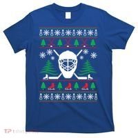 Hockey Ugly Christmas Sweater Funny Hockey Cute Gift T-Shirt thumb 0
