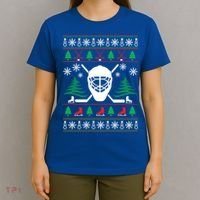 Hockey Ugly Christmas Sweater Funny Hockey Cute Gift T-Shirt thumb 4