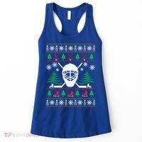 Hockey Ugly Christmas Sweater Funny Hockey Cute Gift Women's Tank Top thumb 0