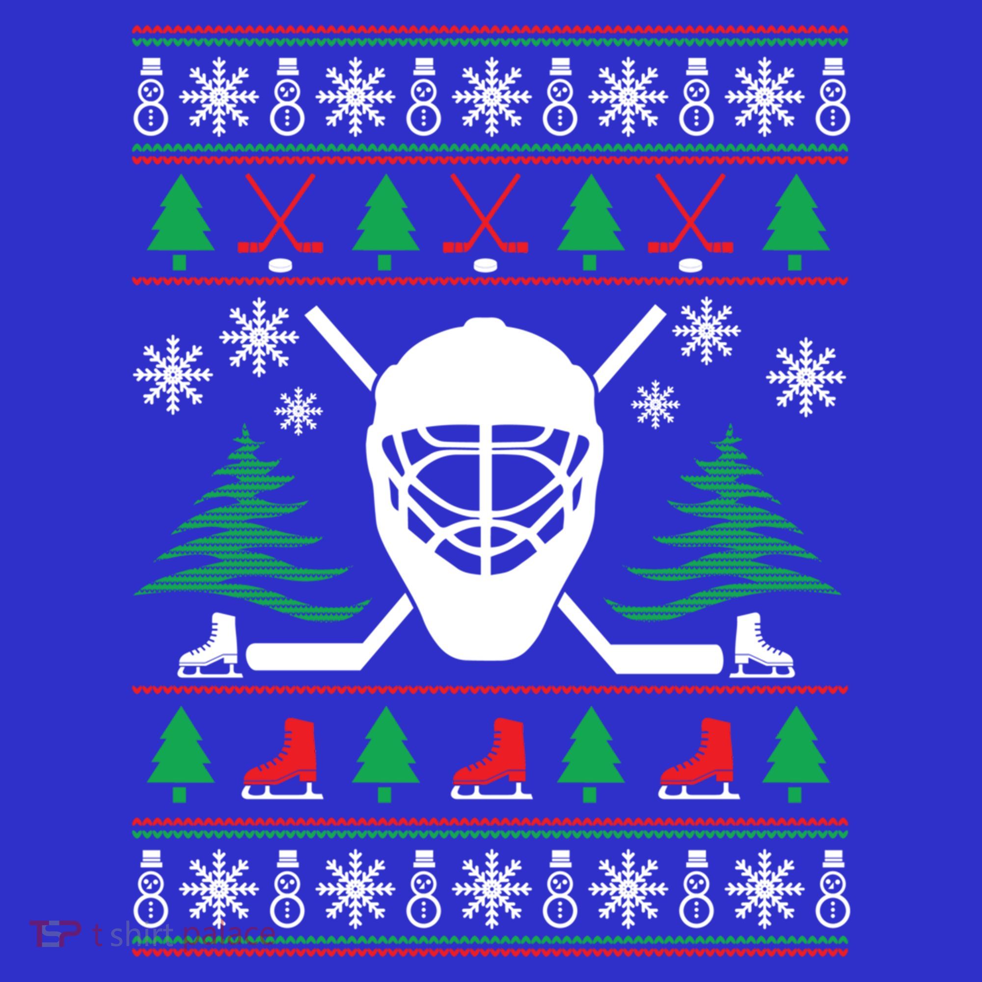 Hockey Ugly Christmas Sweater Funny Hockey Cute Gift Women's Tank Top