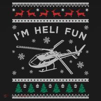 Helicopter Ugly Christmas Great Gift Fun Xmas Heli Gift Ornament thumb 1
