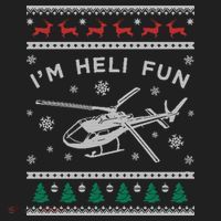 Helicopter Ugly Christmas Great Gift Fun Xmas Heli Gift Golf Towel thumb 3
