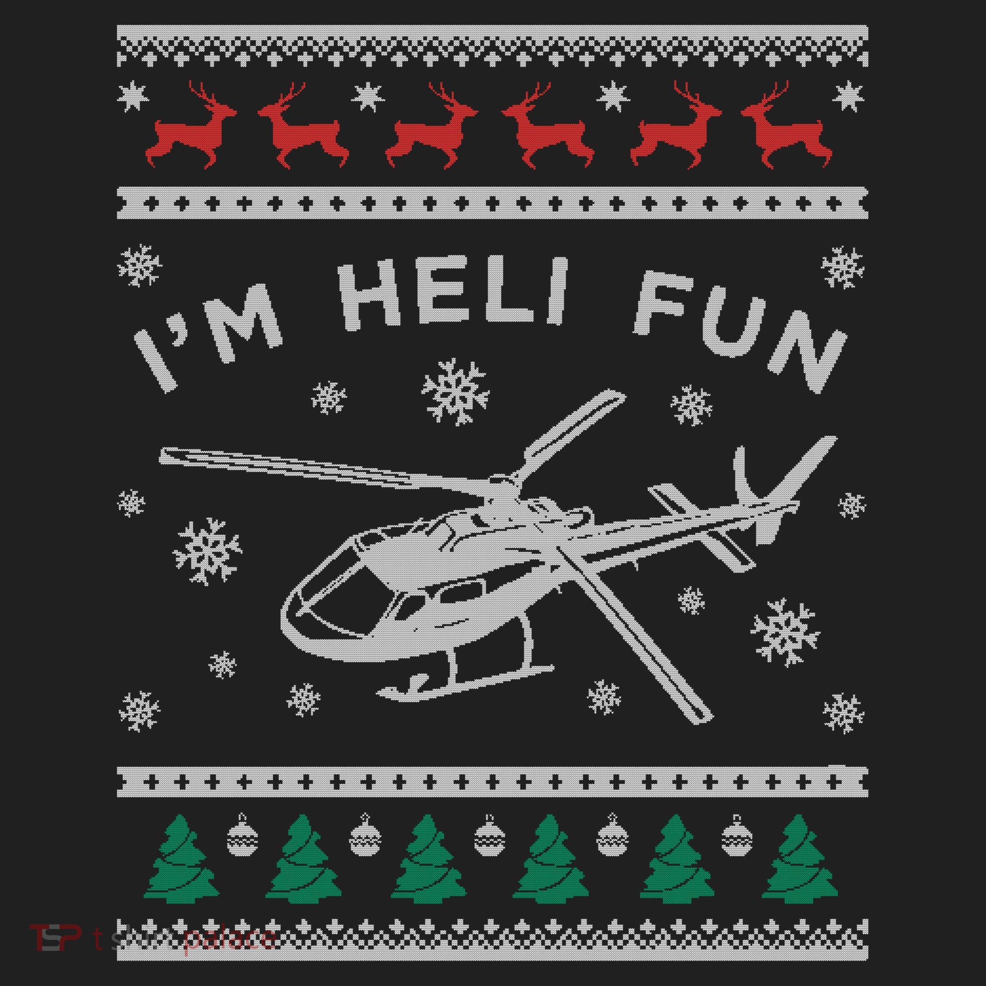Helicopter Ugly Christmas Great Gift Fun Xmas Heli Gift Golf Towel