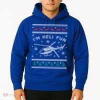 Helicopter Ugly Christmas Great Gift Fun Xmas Heli Gift Hoodie thumb 2