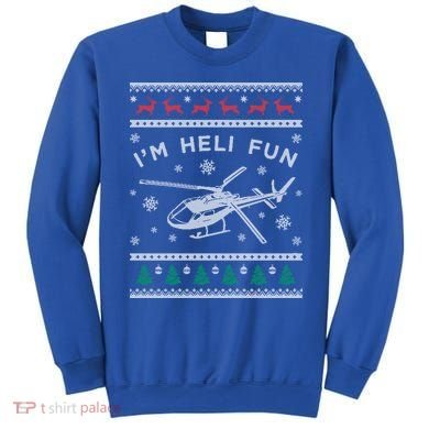 Helicopter Ugly Christmas Great Gift Fun Xmas Heli Gift Sweatshirt