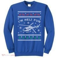 Helicopter Ugly Christmas Great Gift Fun Xmas Heli Gift Sweatshirt thumb 0
