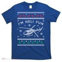 Helicopter Ugly Christmas Great Gift Fun Xmas Heli Gift T-Shirt thumb 0