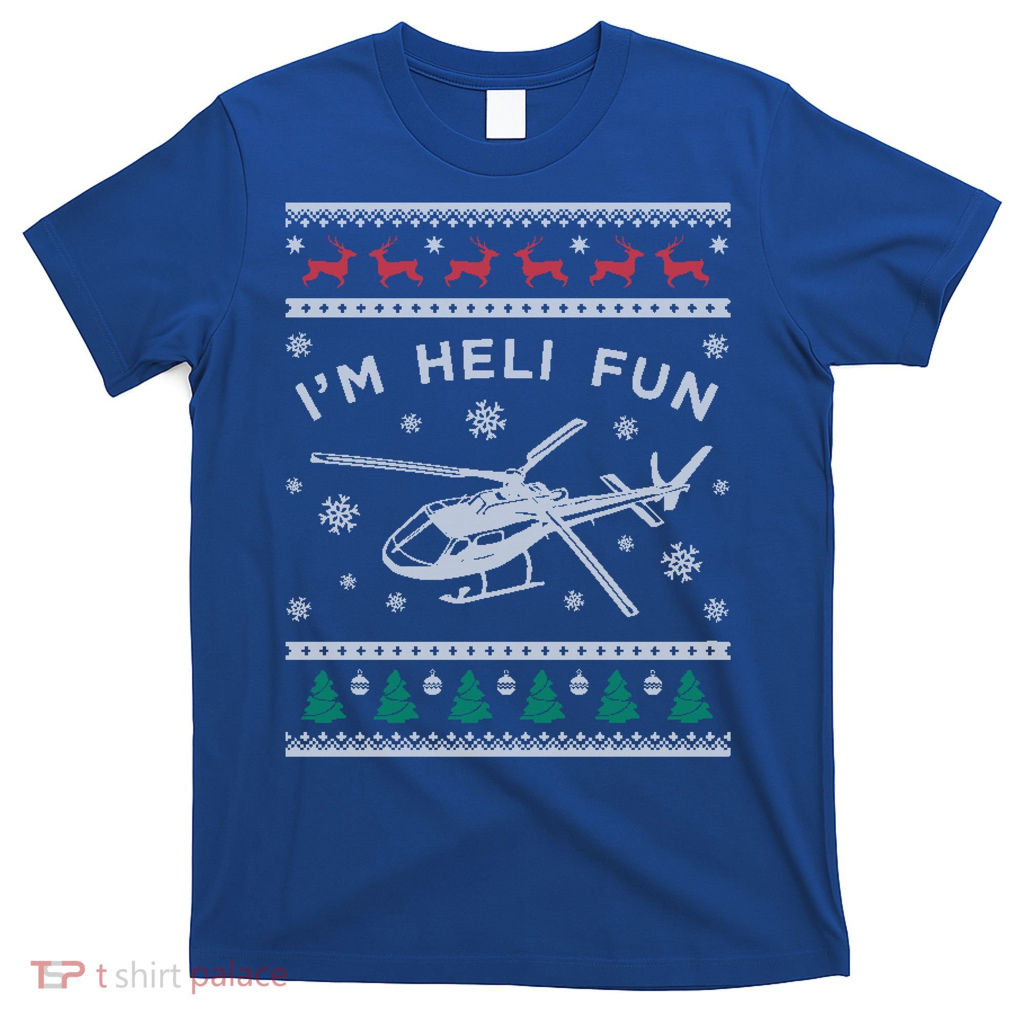 Helicopter Ugly Christmas Great Gift Fun Xmas Heli Gift T-Shirt