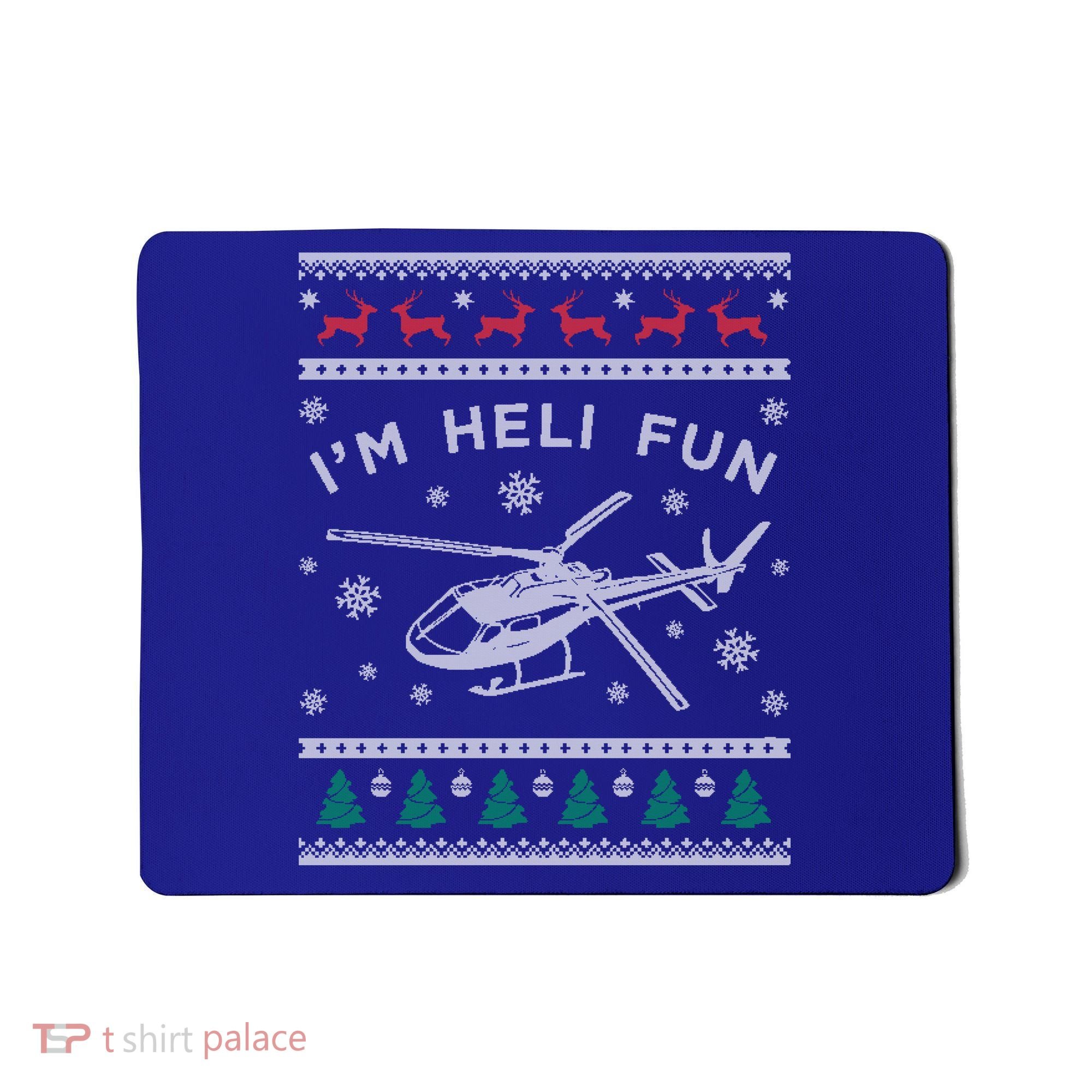 Helicopter Ugly Christmas Great Gift Fun Xmas Heli Gift Mousepad