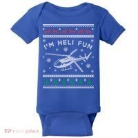 Helicopter Ugly Christmas Great Gift Fun Xmas Heli Gift Baby Bodysuit thumb 0