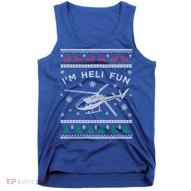 Helicopter Ugly Christmas Great Gift Fun Xmas Heli Gift Tank Top