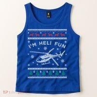 Helicopter Ugly Christmas Great Gift Fun Xmas Heli Gift Tank Top thumb 2