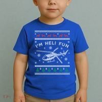 Helicopter Ugly Christmas Great Gift Fun Xmas Heli Gift Toddler T-Shirt thumb 2