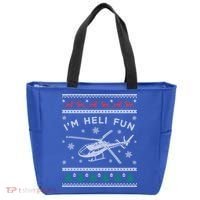 Helicopter Ugly Christmas Great Gift Fun Xmas Heli Gift Tote Bag thumb 0