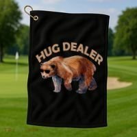 Hug Dealer Gangster Bear Golf Towel thumb 1