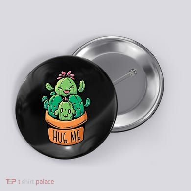 Hug Me Cactus Button