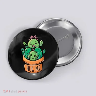 Hug Me Cactus Button