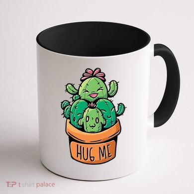 Hug Me Cactus Coffee Mug back