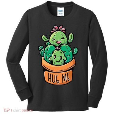 Hug Me Cactus Kids Long Sleeve Shirt